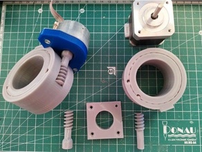 antenna rotator worm gear integrated bb ball bearings bearing gearbox nema17 drive 3d print model - Mito3D