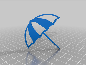 umbrella 3d print model - Mito3D