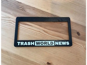 trash news license plate frame exapunks hacking zachtronics 3d print model - Mito3D