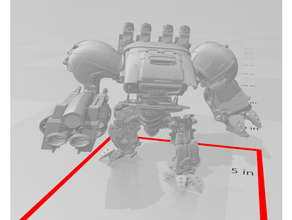 trueno guerrero patrón acorazado equipo robot juguete martillo guerra 40k 3d print model - Mito3D