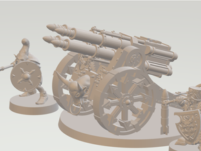 chaos nain fusées lanceur infernal artillerie âge Sigmar aos nains t9a marteau guerre 3d print model - Mito3D