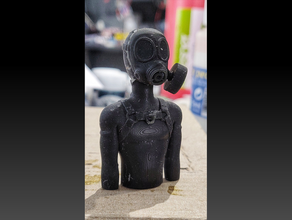 rubber gimp fetish figure figurine gasmask gas mask kinky latex s10 3d print model - Mito3D