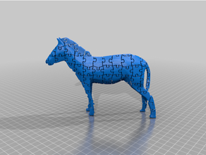 puzzle zebra 3d print model - Mito3D