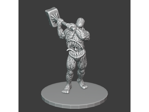 tomb tapper thaalud ancient construct dnd miniature dungeons dragons forgotten realms hammer huge miniatures 28mm pathfinder sledgehammer tabletop gaming 3d print model - Mito3D