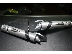 split Saberstaff Benutzerdefiniert Lichtschwert Star Kriege 3d print model - Mito3D