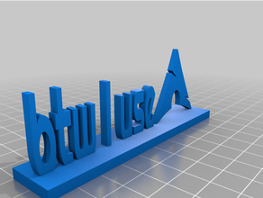btw cambre bureau décoration Linux logo jouet 3d print model - Mito3D