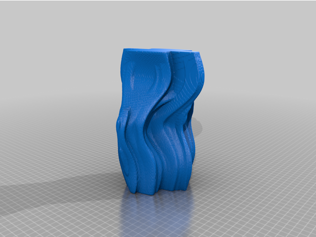 Zittern Amboss Chaos Sammlung Vase 3 kurvig Auge Augen fraktal Lampe Dachgeschoss poly Auflösung Mathematik organisch Pixel pixelig Spiral Modus Voxel 3D print model - Mito3D