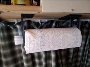 carta asciugamano titolare supporto filettato asta stabile campeggio caravan cucina motore 3d print model - Mito3D