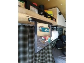 étagère pliant miroir camping voiture caravane moteur 3d print model - Mito3D