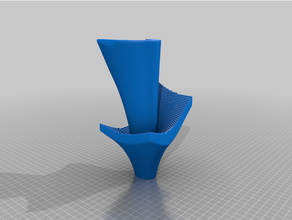 speared dini - chaos collection vase 12 fractal loft math spear spiral mode 3d print model - Mito3D