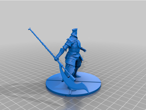 champion gundyr dark souls armor axe board game boss halberd iudex knight miniature spear warrior 3d print model - Mito3D
