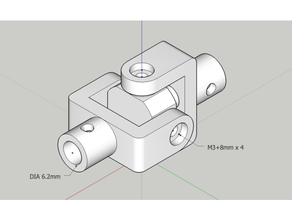 junta universal 3d print model - Mito3D