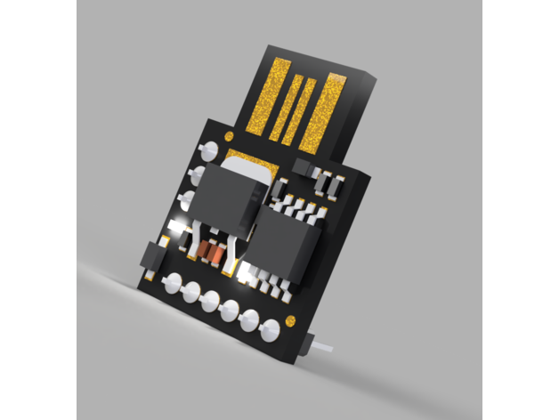 components model digispark attiny 85 vusb20 attiny85 electronics microprocessor 3D print model - Mito3D