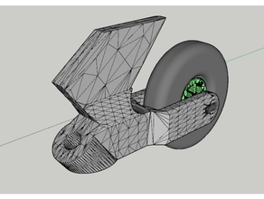plano piloto salvaje corcho cola aterrizaje engranaje rueda borde 3dprint zlin 3d print model - Mito3D