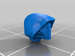 hooded gloomy angels helmet sample pack 3d print model - Mito3D