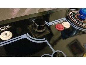 diy usb arcade spinner mounting plate template pro micro housing arduino sketch included cabinet dial paddle mame retropie 3d print model - Mito3D