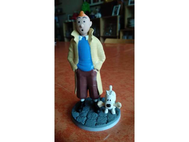 tintin milou base 3D print model - Mito3D