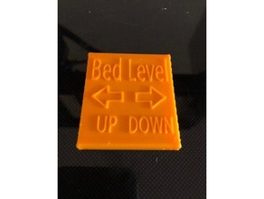 ender 3 pro bed level reminder creality 3d print model - Mito3D