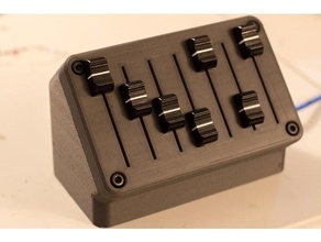 deej linear slider box volume control knob 3d print model - Mito3D