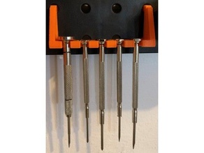 precision screwdriver rack pegboard holder 3d print model - Mito3D