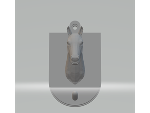 horse head key holder fun keyboard 3d print model - Mito3D