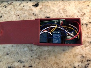 wemos d1 mini dual relay + garage remote box case 3d print model - Mito3D