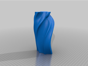 kuen surface - chaos collection vase 18 loft poly math organic pixelated spiral mode voxel voxelated voxelized wave wavy 3d print model - Mito3D