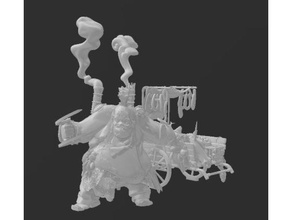 steampunk macellaio carrello mawtribes dp aos punk vapore whfb 3d print model - Mito3D