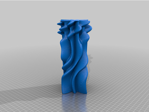 aux sound - chaos collection vase 21 fractal loft poly math music organic pixelated spiral mode voxelated voxelized wavy 3d print model - Mito3D