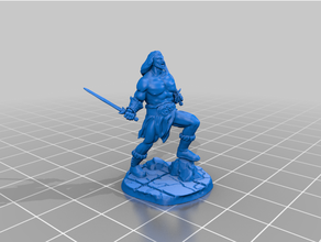 barbar Conan minyatür minyatürler ölçü modelleri masaüstü 3d print model - Mito3D