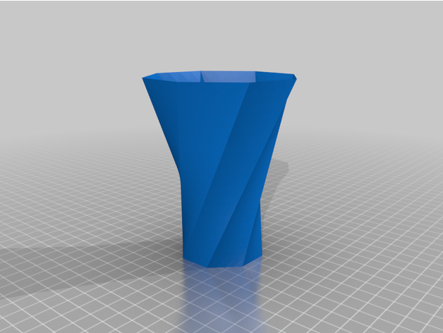 torcido vaso 3D print model - Mito3D