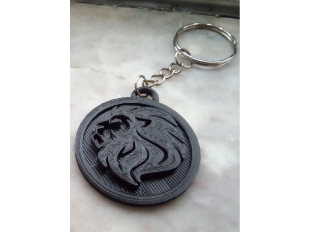 lion head keychain 3D print model - Mito3D