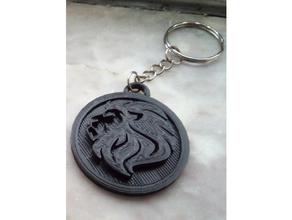 lion head keychain 3d print model - Mito3D