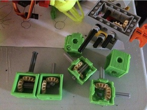 gearbox technic mindstorms lego compatible 3d print model - Mito3D