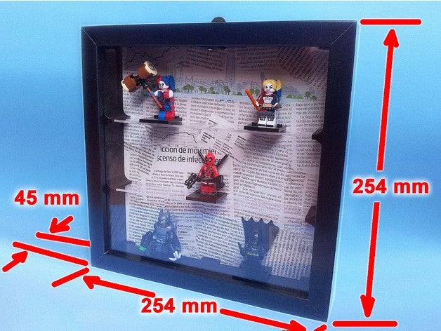 Lego marco ikea escaparate balda cuadro decoracion monitor estante figura referencia jpo41 minifigura minifig mini montaje imagen 3D print model - Mito3D