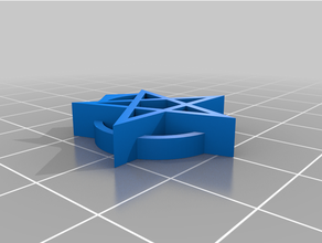 Pentagramm Halskette Remix 3d print model - Mito3D