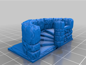spiral stairs - openforge 20 dungeons dragons dungeon tiles 3d print model - Mito3D