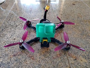 qav-r2 gopro hero 5 6 7 mount drone drones fpv pro lumenier qav r2 qav-r qav250 quadcopter 3d print model - Mito3D