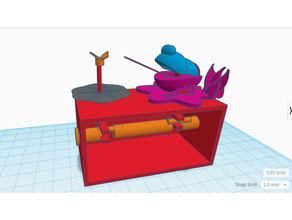 Frosch Fliege Automaten Tiere Kurbel Spielzeuge Getriebe Kit Lego Wellen 3d print model - Mito3D