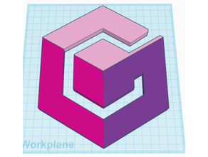 game Cube logo hd nintendo 3d print model - Mito3D