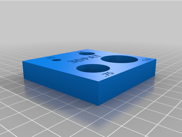 simple hole calibration 3dpat test printer 3D print model - Mito3D