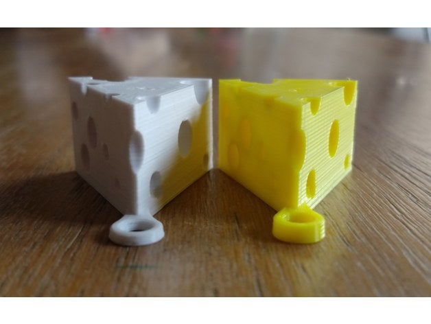 schweizerisch Käse Schlüsselbund dicker Ring 3D print model - Mito3D