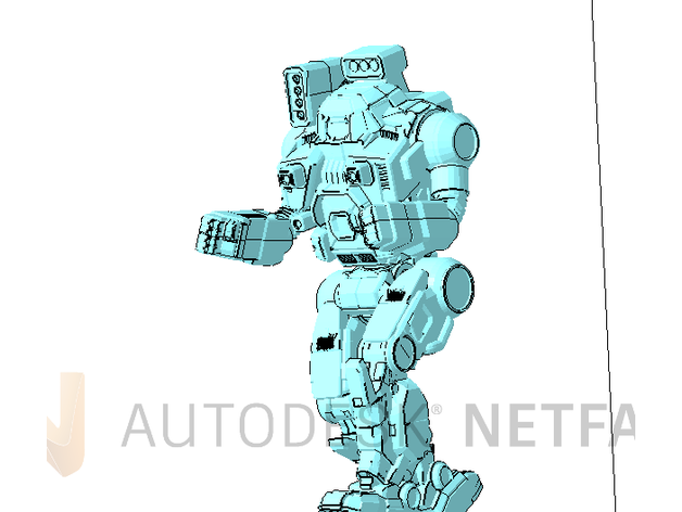 afiado pesado mecha americano stompyrobots 3D print model - Mito3D