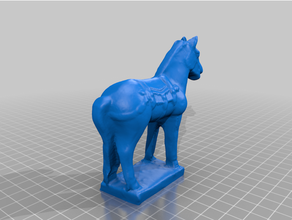 pottery horse scanner 3d print model - Mito3D