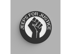 jeeps justice badge - black lives matter blm jeep 3d print model - Mito3D