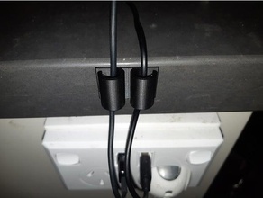 double câble agrafe guider titulaire soutien gestion USB 3d print model - Mito3D