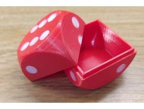 dice-shaped storage box - 1 2 colour single extruders dice fusion360 parametric extruder color 3d print model - Mito3D