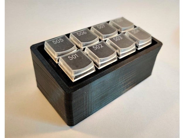 streamdeck macro box cherry mx switches arduino micro pro button mount buttons controller elgato eos trigger 3D print model - Mito3D