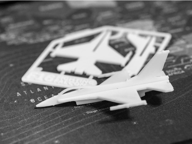 f16 fighting falcon kit card aeroplane airplane american assembly required bauble christmas decoration fighter jet gift keychain model ornament plane puzzle sprue vehicle xmas 3D print model - Mito3D