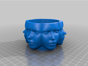 face planter flower pot plant 3d print model - Mito3D